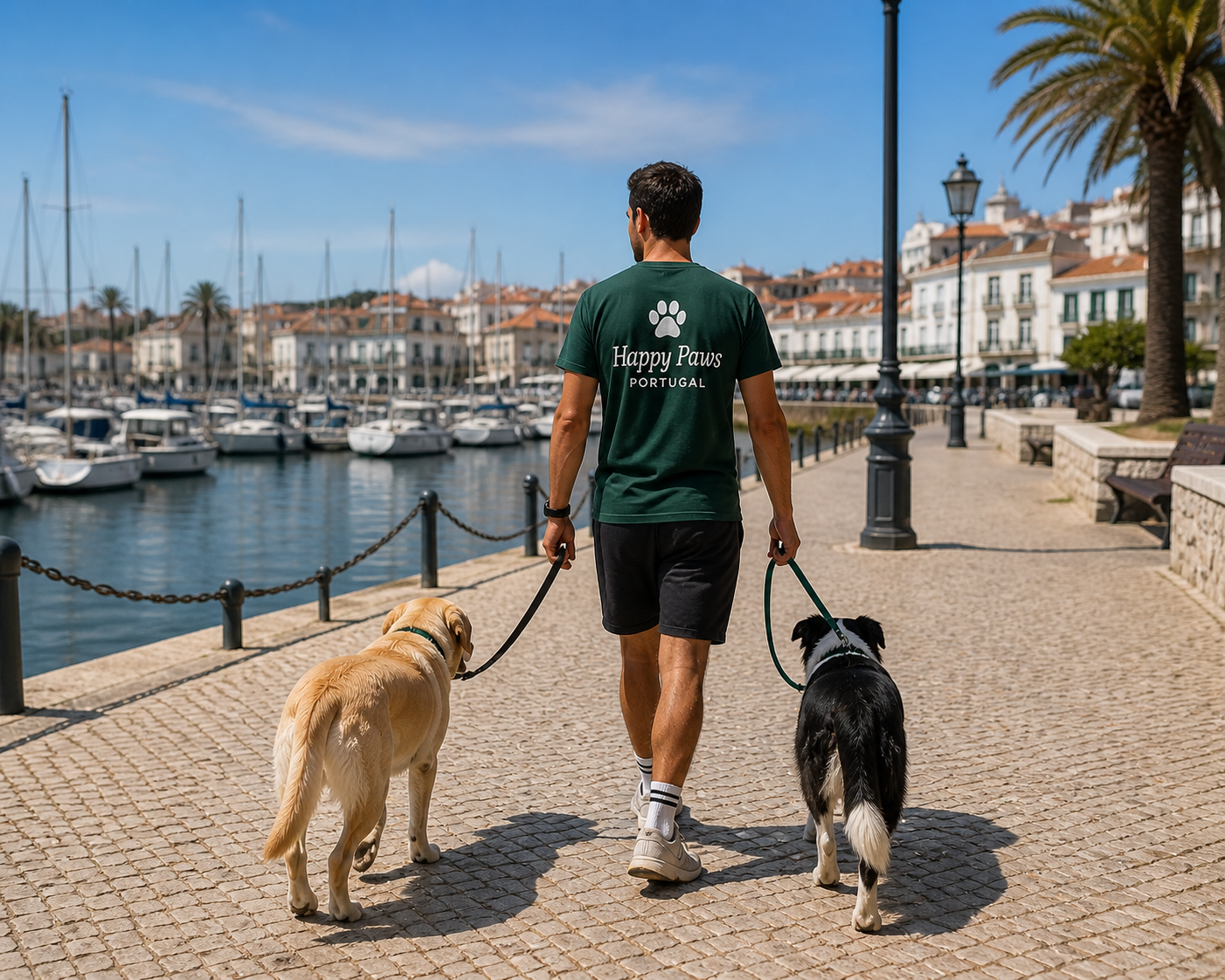 Walking at Cascais marina
