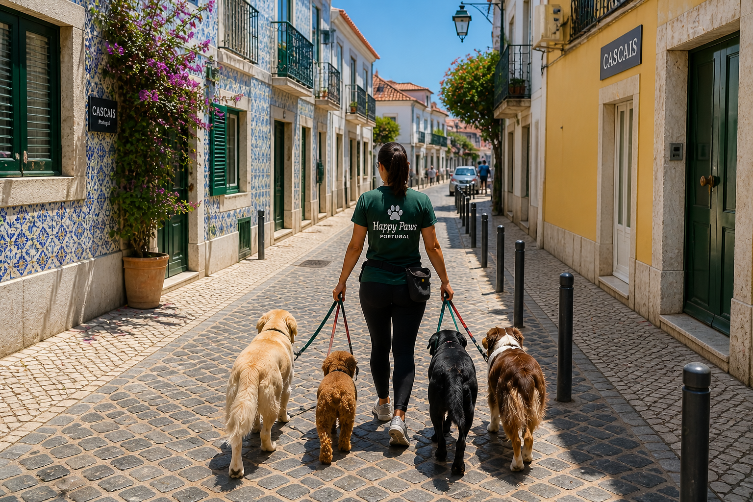 Cobblestone street in Cascais